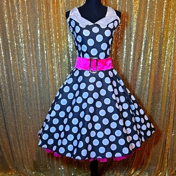 Artstone Costumes Black White Polka Dot Swing Dress Poshmark